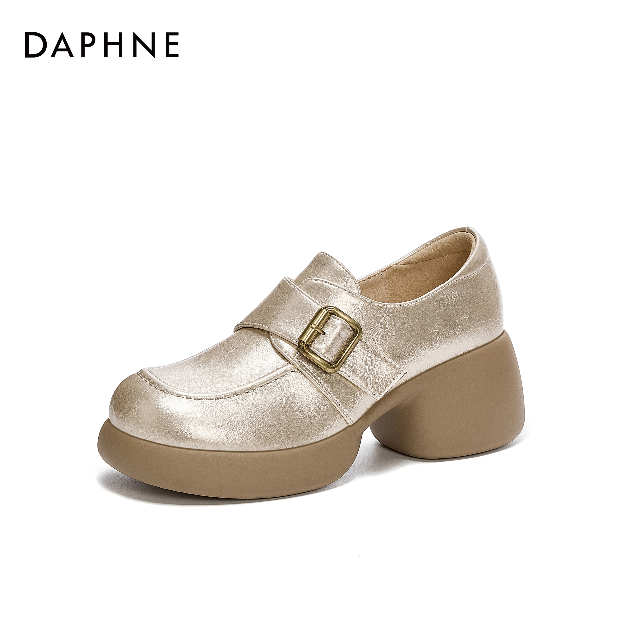 达芙妮厚底复古2025秋季新款显瘦