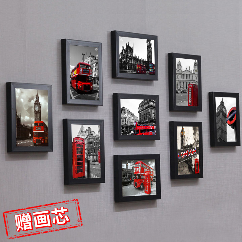 简约现代相框挂墙照片墙背景墙