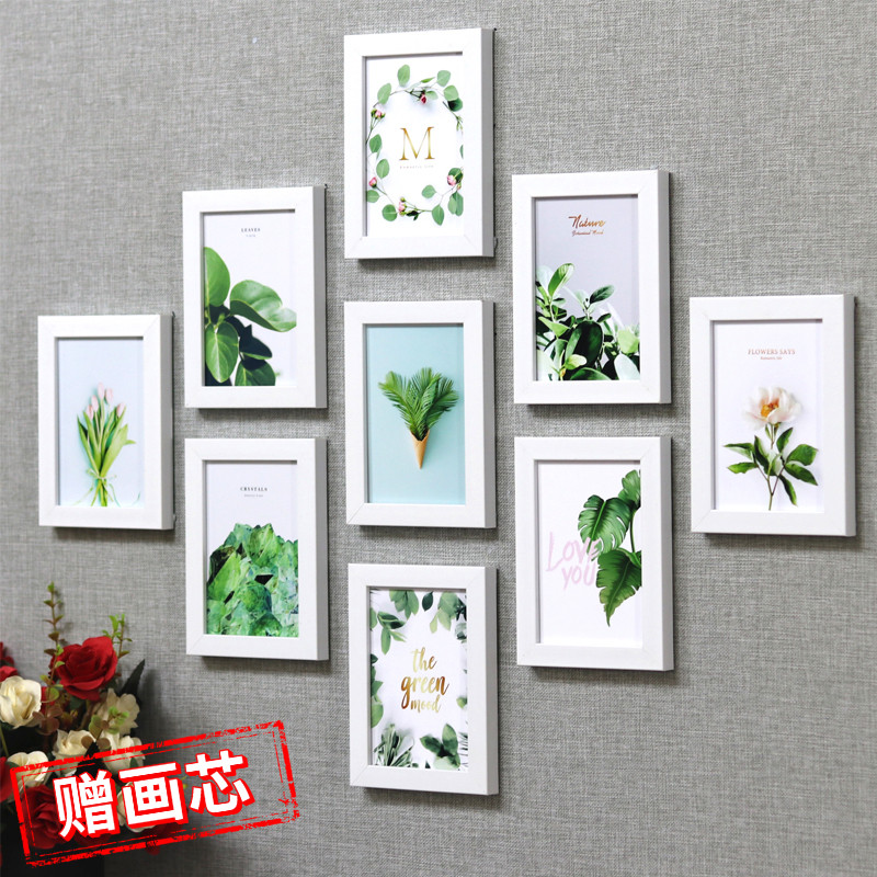 绿植ins照片墙装饰品免打孔相框
