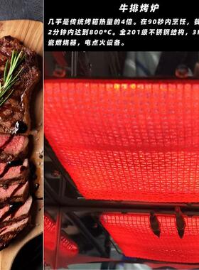 新款燃气烧烤炉BBQ肉398烤牛排机燃气烤地机摊小烧吃设备摆摊烤烧