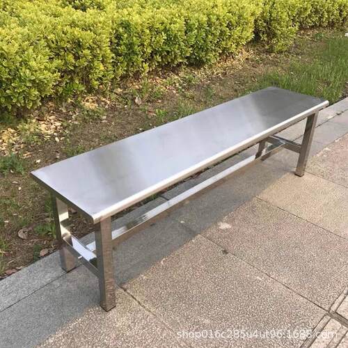 04不锈钢3员长凳工厂间工更衣室凳子食堂无尘车户外换鞋凳长EVH条