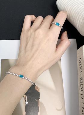 钻戒祖母绿莫桑石排钻叠戴