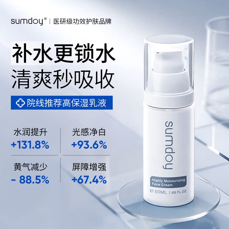 SUMDOY日本进口乳液净白提亮紧致保湿补水滋润肌肤精华乳液男女士