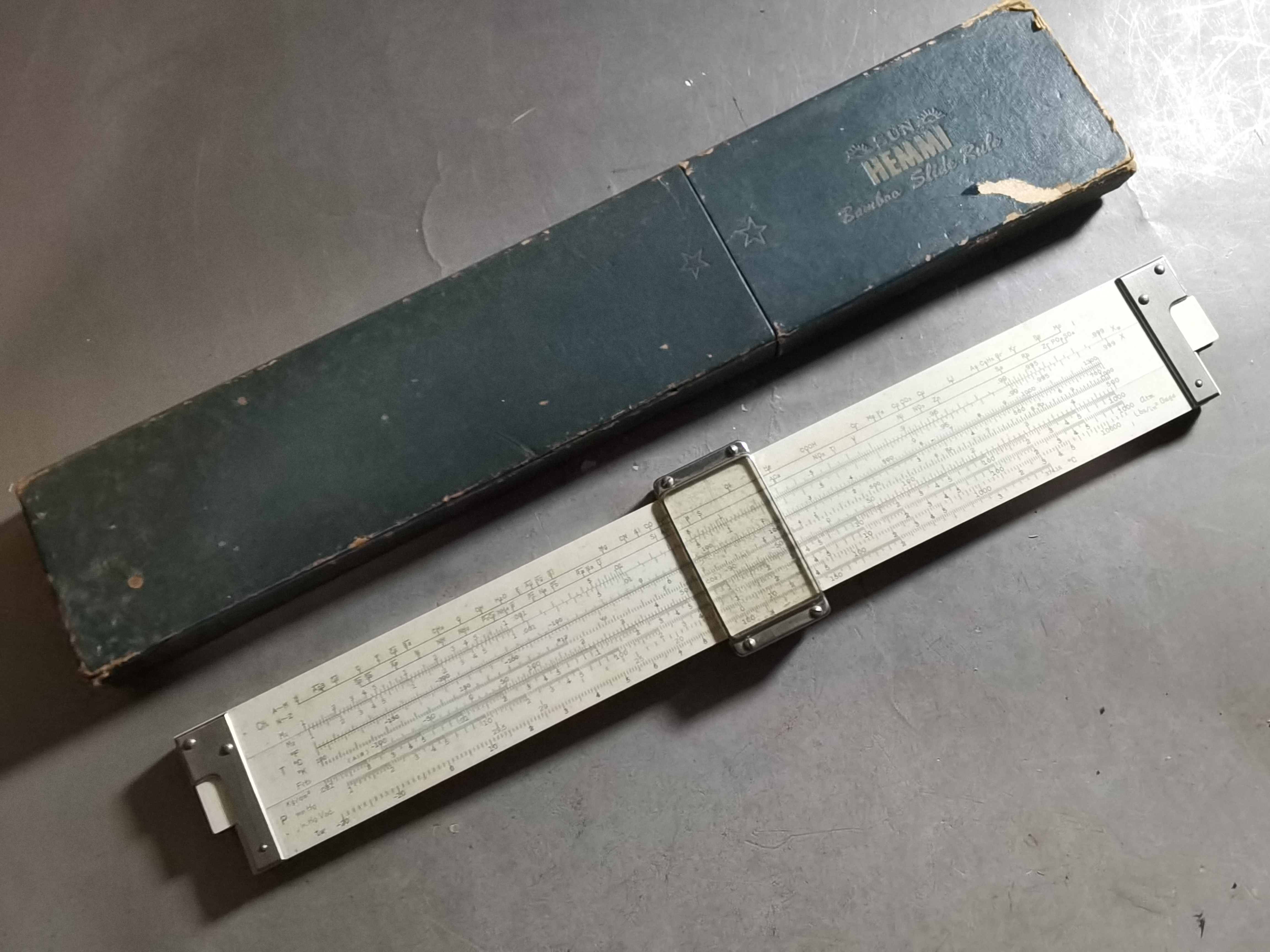 阅古斋日本产正品二手SUN正品二手计算尺怀旧学生绘图老文具包邮