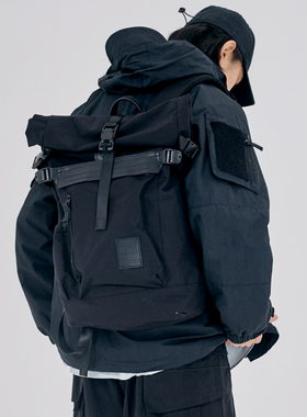 MYE潮牌双肩包男原创折叠机能背包旅行轻量化登山包可斜挎电脑包