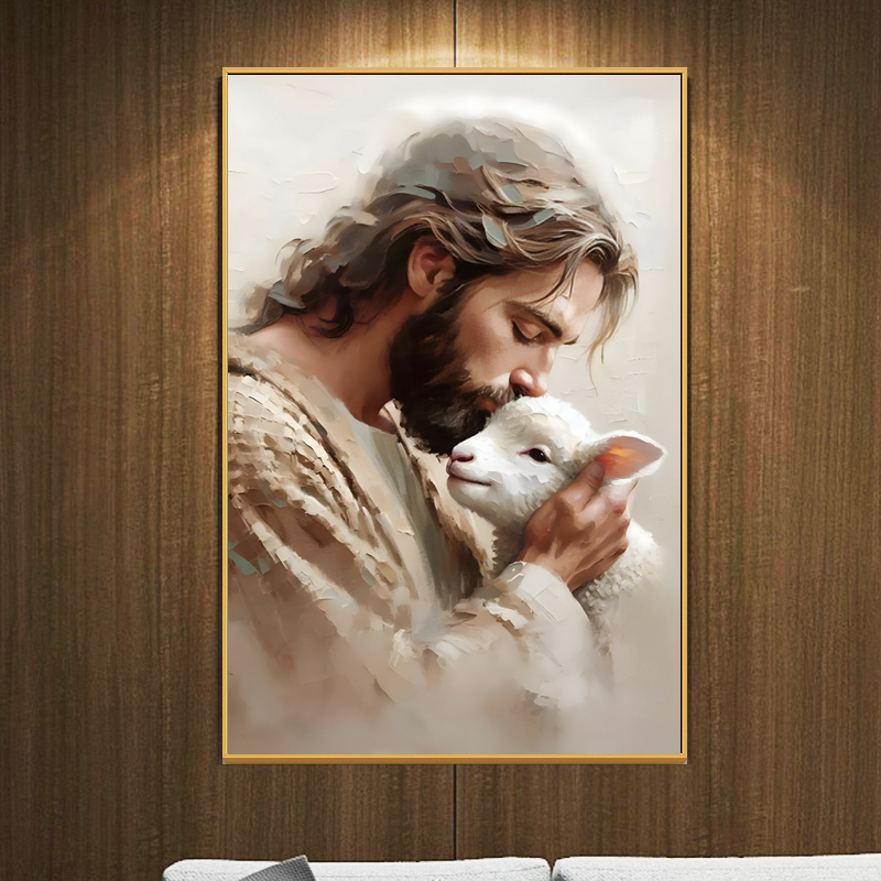 慈爱的牧者（仿丙烯画）