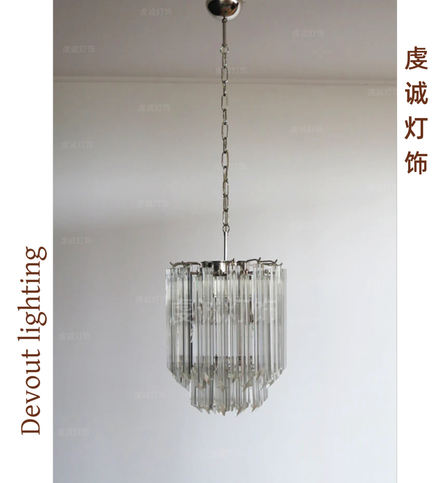 法式中古玻璃吊灯卧室衣帽间灯南餐厅吊灯