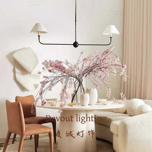 美式全铜VC1:1Piaf法式复古餐厅吊灯简约别墅吧岛台设计师线性灯