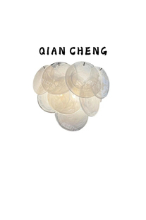 中古风Murano穆拉诺壁灯法式白色圆盘玻璃客厅过道复古卧室床头灯