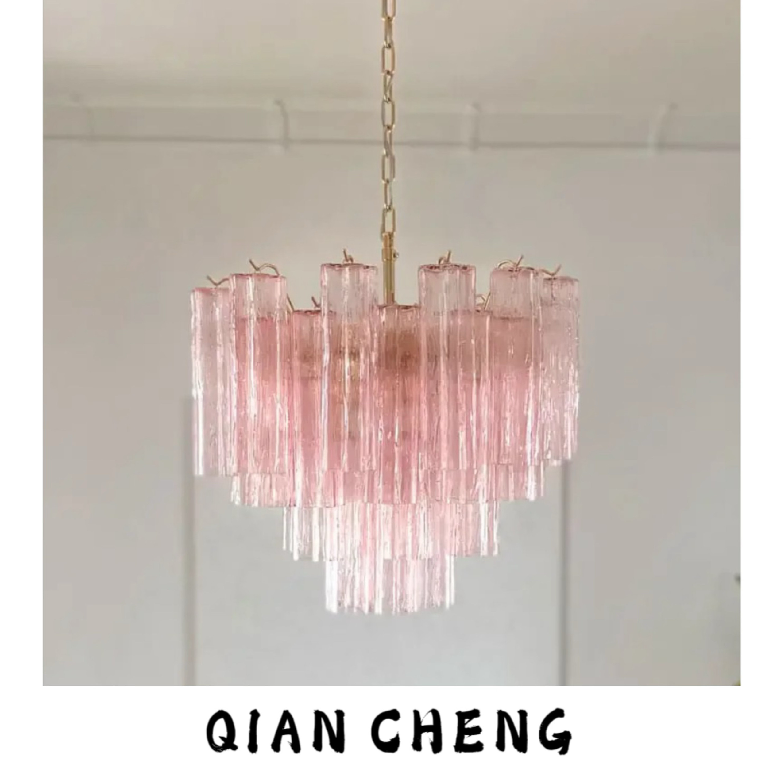 穆拉诺粉色新款客厅灯复古卧室吊灯法式中古风别墅餐厅设计师灯具,家装灯饰光源,卧室/书房吊灯,淘宝优惠券,粉丝福利购,淘宝优惠卷