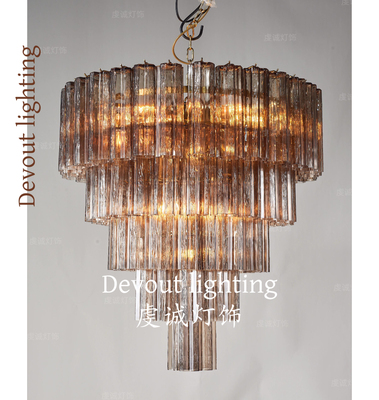 法式复古别墅卧室灯大厅客厅灯中古酒店展厅餐厅灯穆拉诺玻璃吊灯