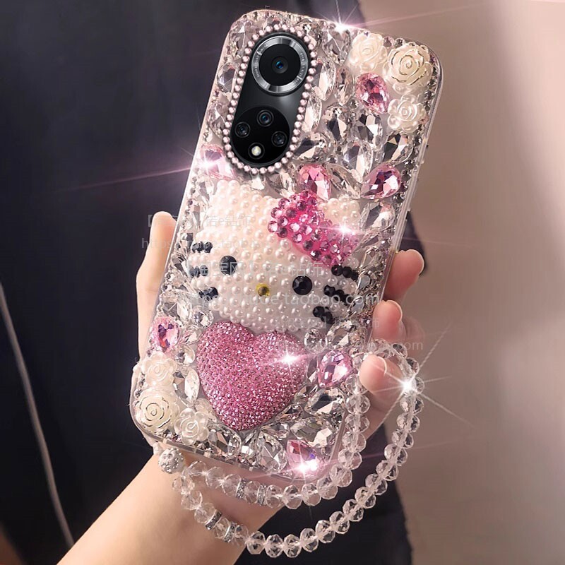 高端满钻镶钻适用华为nova9手机保护壳卡通MATE40PRO+透明荣耀100Pro/2025年P70小众7Pro女款11防摔11Pro全包