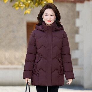 2026冬季新款女士冬天棉服中长款时尚休闲百搭妈妈款棉袄棉衣外套
