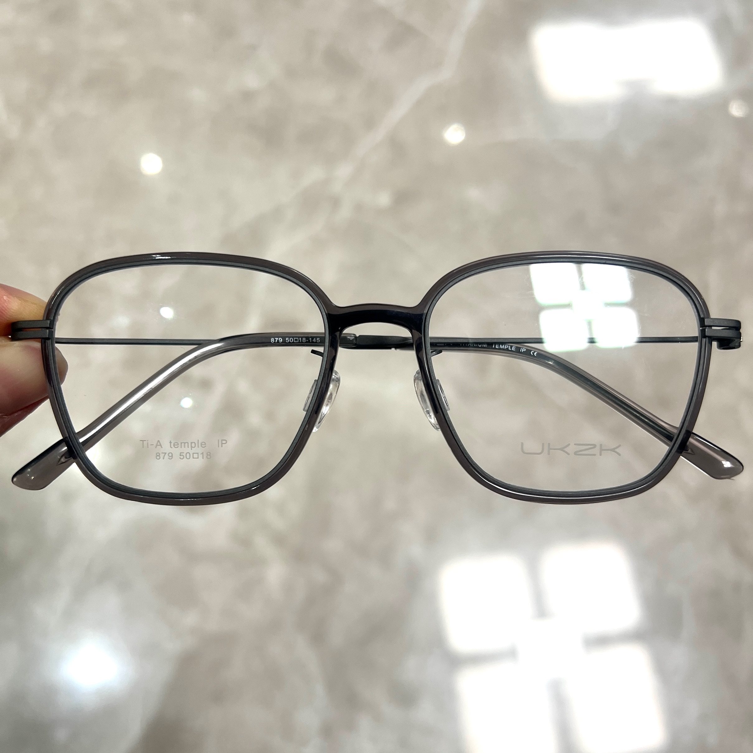 UKZK钛腿板材眼镜框男女通用百搭框型10g超轻近视眼镜架时尚ins潮