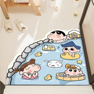 卡通小新卫生间吸水浴室地垫淋浴间门口防滑脚垫软硅藻泥速干垫子