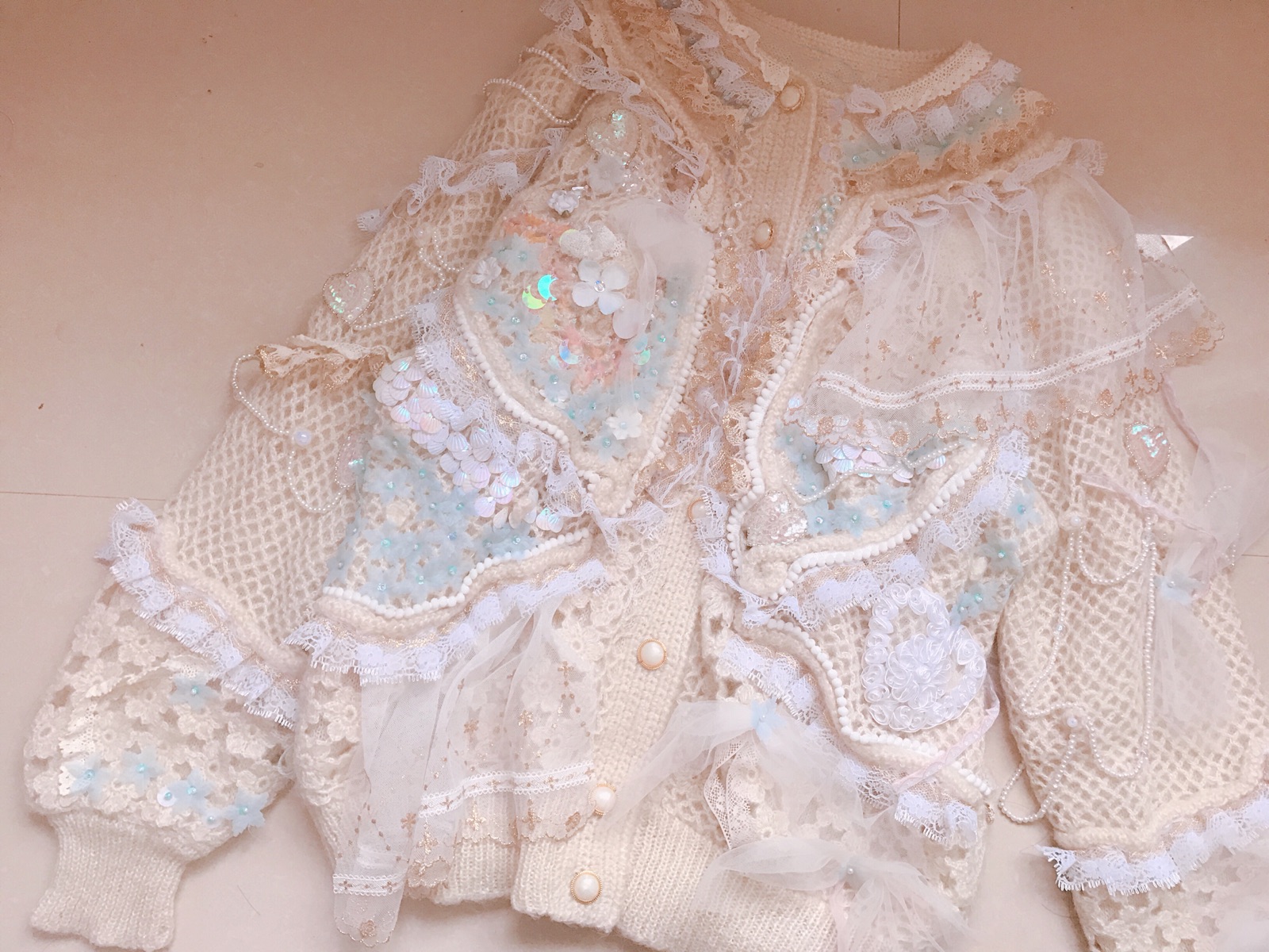 vintage宫廷风少女感毛衣定制