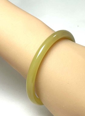 和田玉57mm圈口手镯细条叮当镯