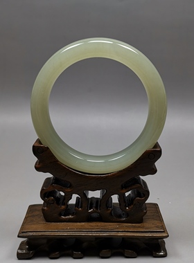 天然和田玉晴水手镯56mm圈口