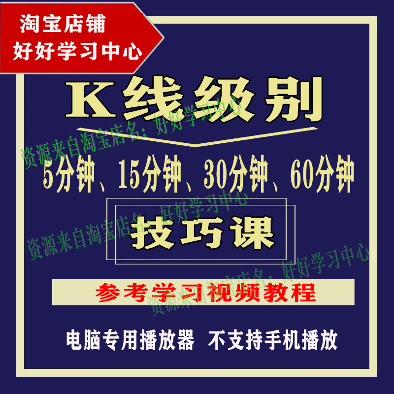 5分钟15分钟30分钟60分钟K线级别实战技巧视频教程 编号061