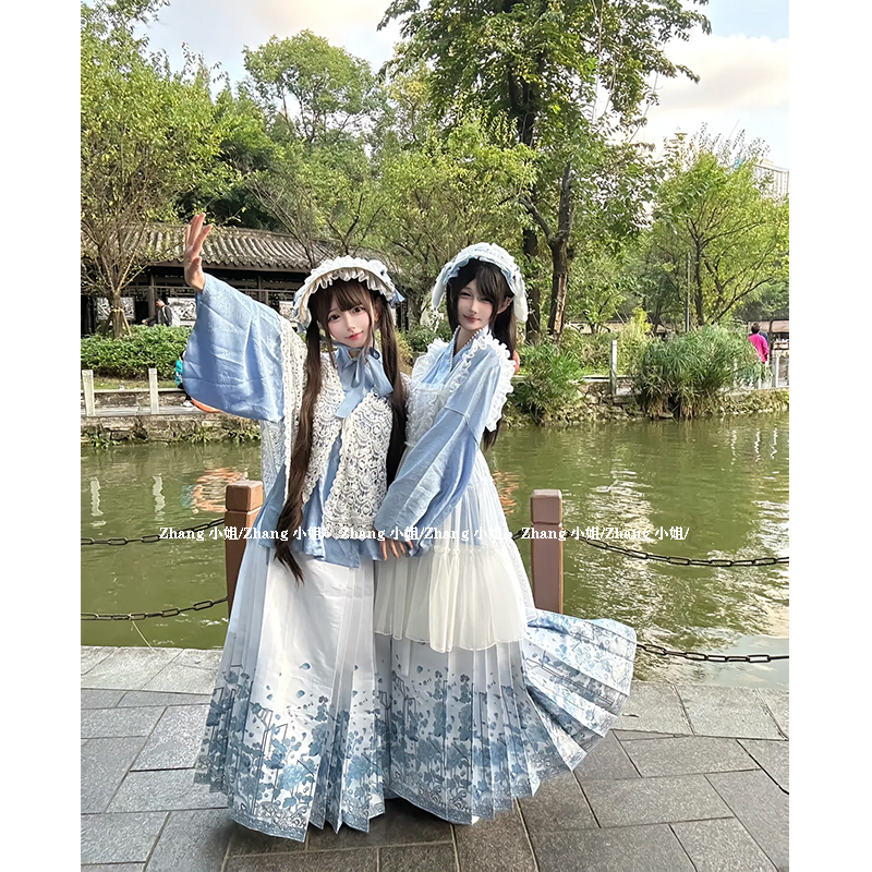 【送运费险】新中式白色马面裙女