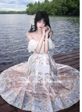 新中式国风改良汉服马面裙上衣套装女秋冬绝美成人礼晚礼服两件套