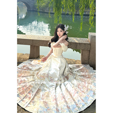 新中式国风白色改良汉服马面裙上衣套装女秋绝美日常晚礼服成人礼