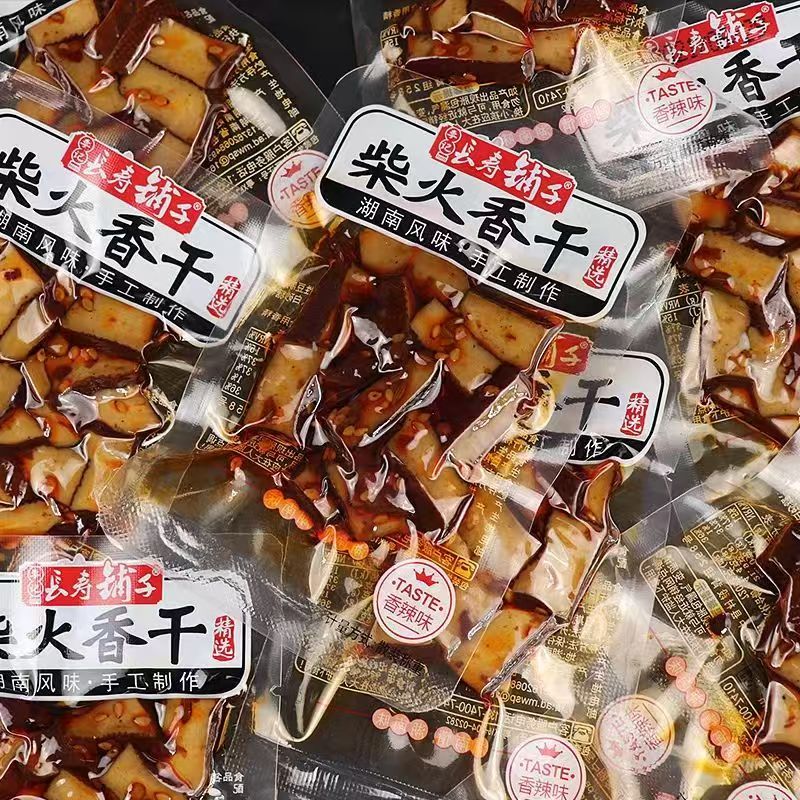 李记铺子柴火香干香辣酱干百叶豆干小包装即食休闲零食平江特产