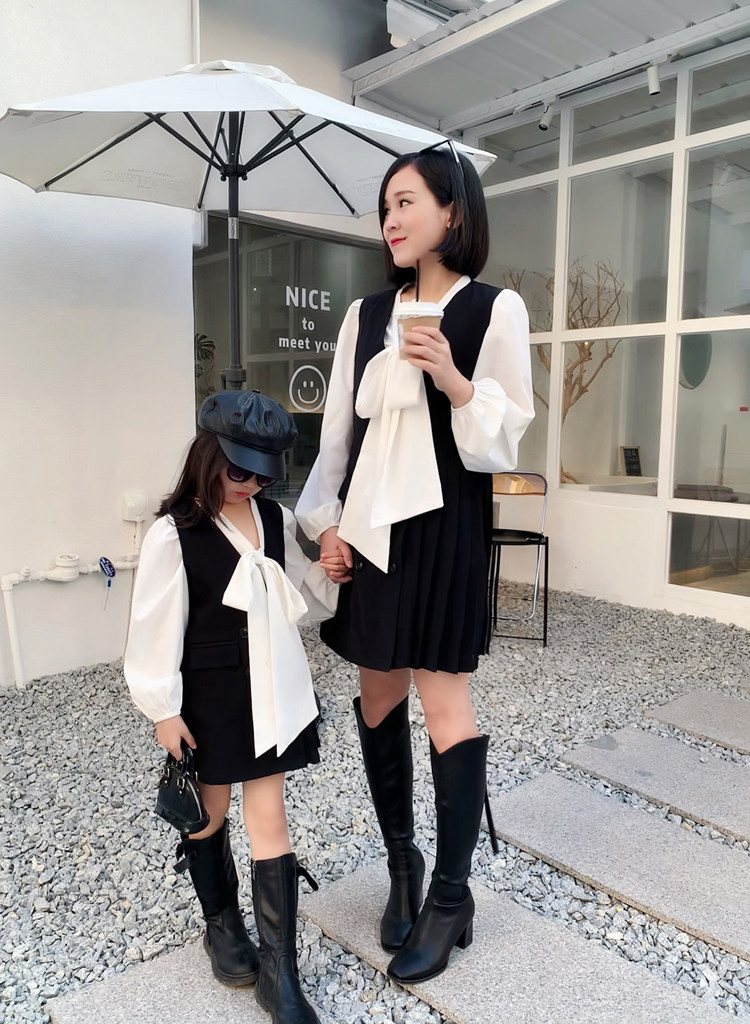 伊蓓曼春秋亲子装母女装休闲套装图片