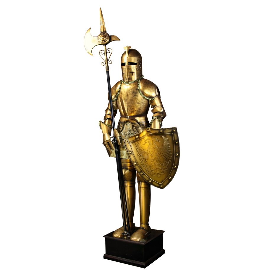 中世纪武士盔甲铁人仿古欧式工艺摆件酒吧门口铠甲骑士摆设新品