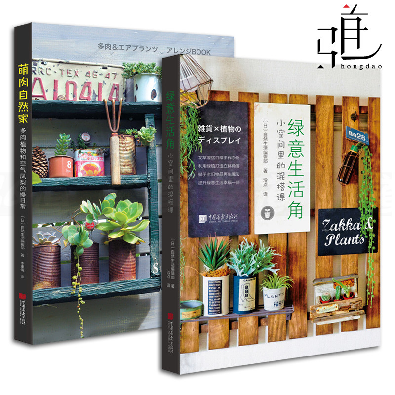 2本 萌肉自然家-多肉植物和空气凤梨的慢日常+绿意生活角-小空间里的混搭课 组合盆栽盆景制作 家庭院阳台花园艺 养花书籍 种植
