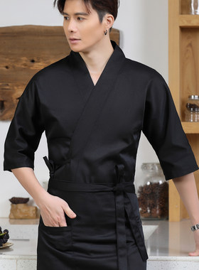 日本料理厨师服装七分袖