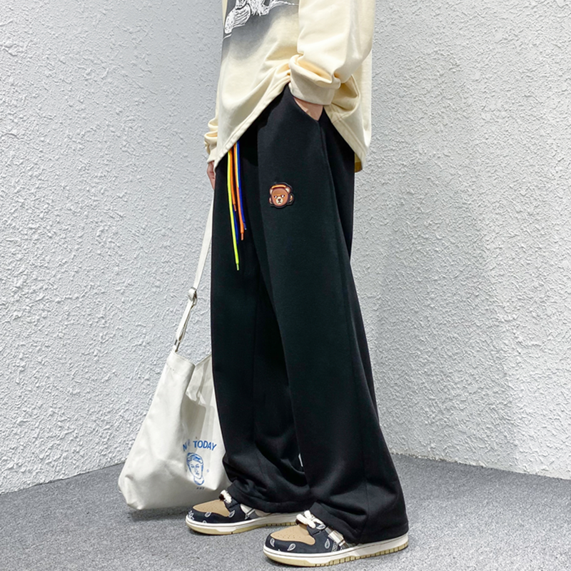 2023春季四季款抽绳卫裤KK07-加绒P40普通款P35,男装休闲裤,星座101A-1