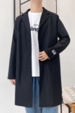 2023春中长款小西装男士日系港风潮帅气宽松休闲西服外套XZ01P85，男装西服，星座101A-1