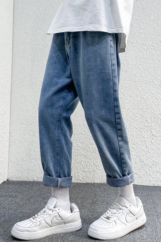 2023春季休闲小脚牛仔裤男KK75P35,男装牛仔裤,星座101A-1