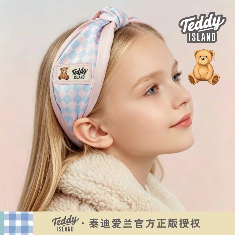 正版泰迪爱兰teddy布艺宽边发箍复古发卡超宽发带女儿童头扣小众