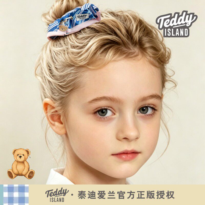 正版泰迪爱兰teddy儿童皮筋扎头发女童发绳发饰学院风大肠圈发圈