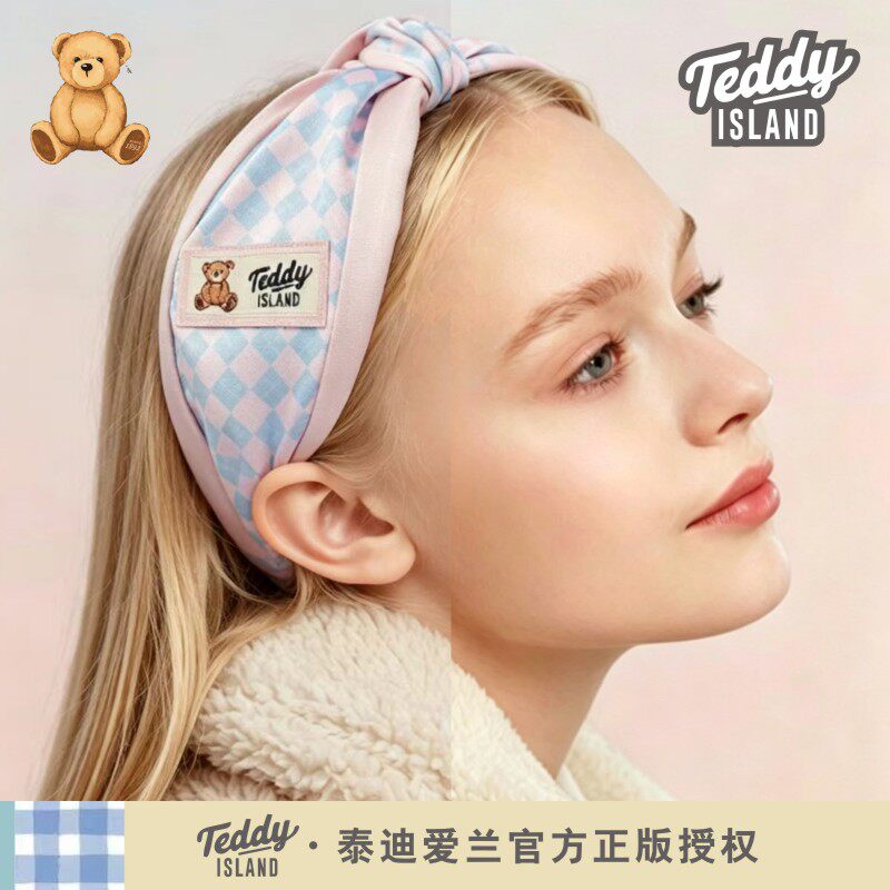 正版泰迪爱兰teddy布艺宽边发箍复古发卡超宽发带女学生头扣小众