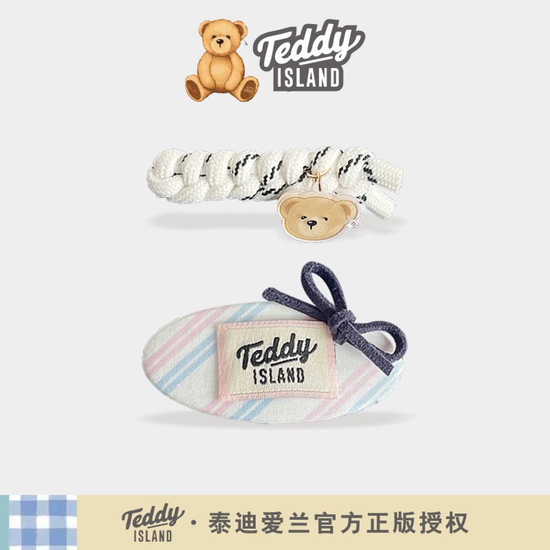 正版泰迪爱兰teddy韩版新款儿童布艺发夹小女孩刘海BB夹边夹发卡