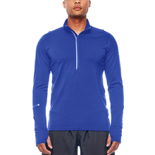 icebreaker男GT运动长袖T恤美利奴羊毛户外半拉链立领排汗速干衣