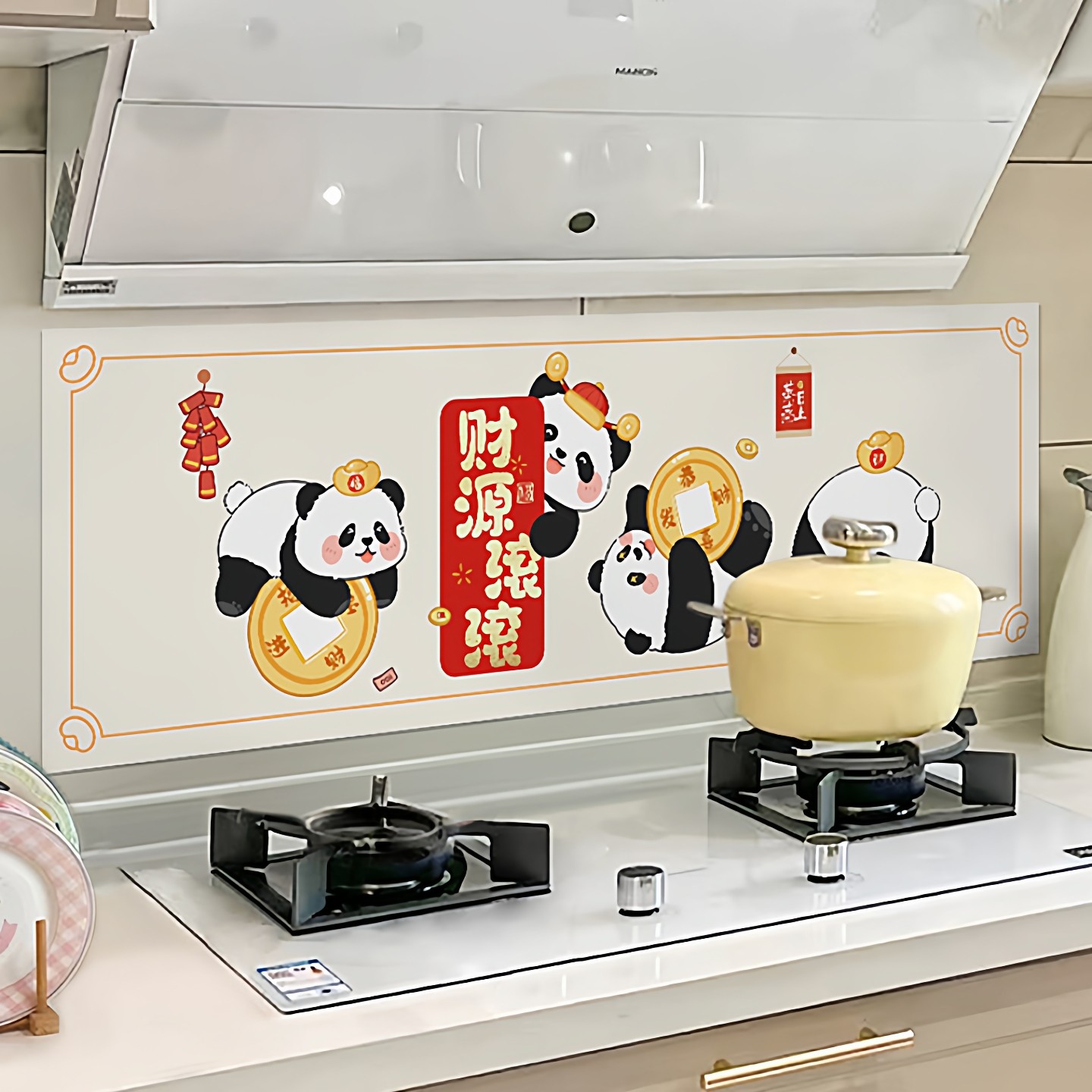 厨房防油贴纸防火耐高温加厚墙纸自粘防水防潮卡通遮丑装饰瓷砖贴,家居饰品,瓷砖贴,淘宝优惠券,粉丝福利购,淘宝优惠卷