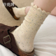花边袜子女款 长筒袜 彩色点子纱长袜配勃肯鞋 2026新款 中筒袜秋冬季