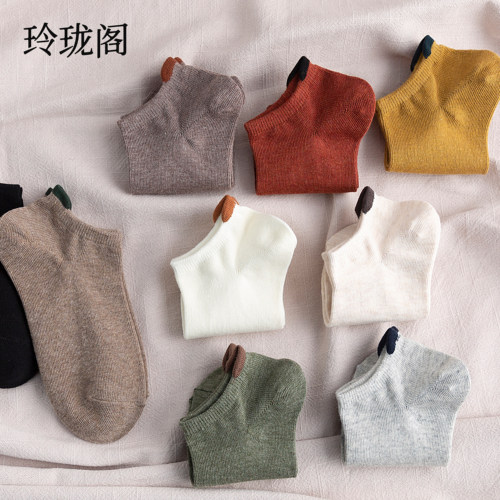 情侣船袜独立包装纯棉透气抗菌