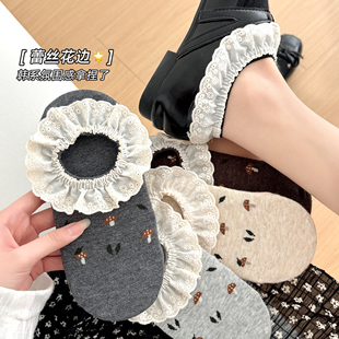 日系蕾丝花边船袜子女薄款 芭蕾风袜子ins韩系浅口隐形袜配小皮鞋