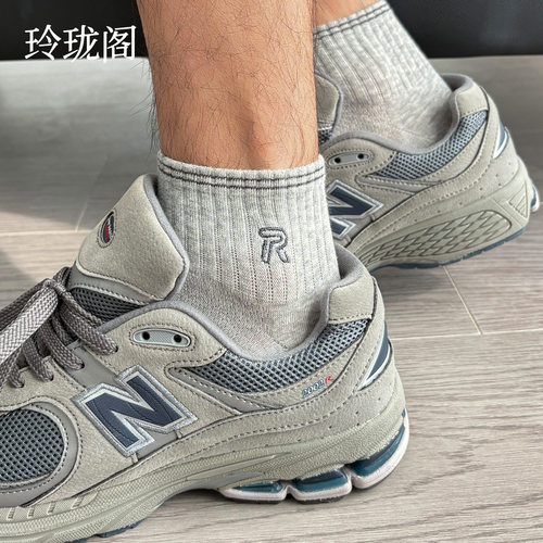灰色西海岸潮流运动袜纯棉短袜