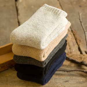 3双冬季超厚袜子男士羊绒袜毛巾加厚保暖袜特厚羊毛袜加绒中筒袜