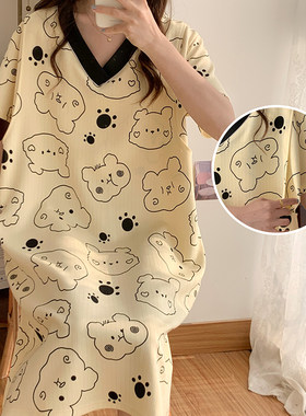 特大码80-300斤短袖孕妇哺乳睡裙