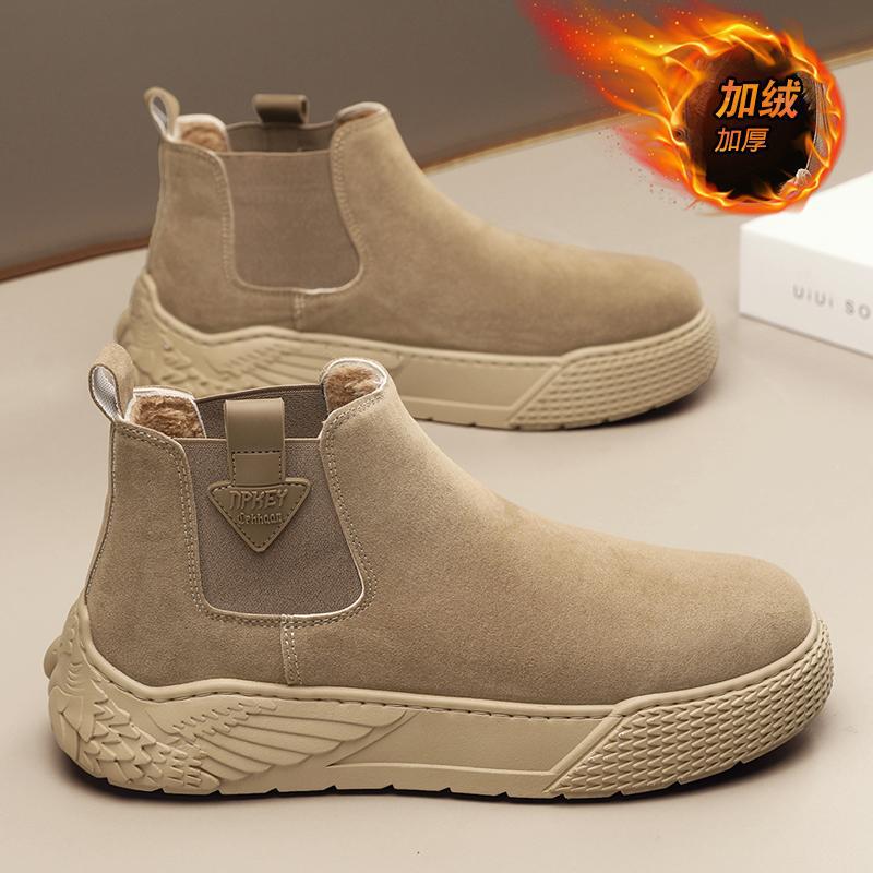 M012冬季加棉雪地靴加绒高帮棉鞋户外运动保暖棉靴
