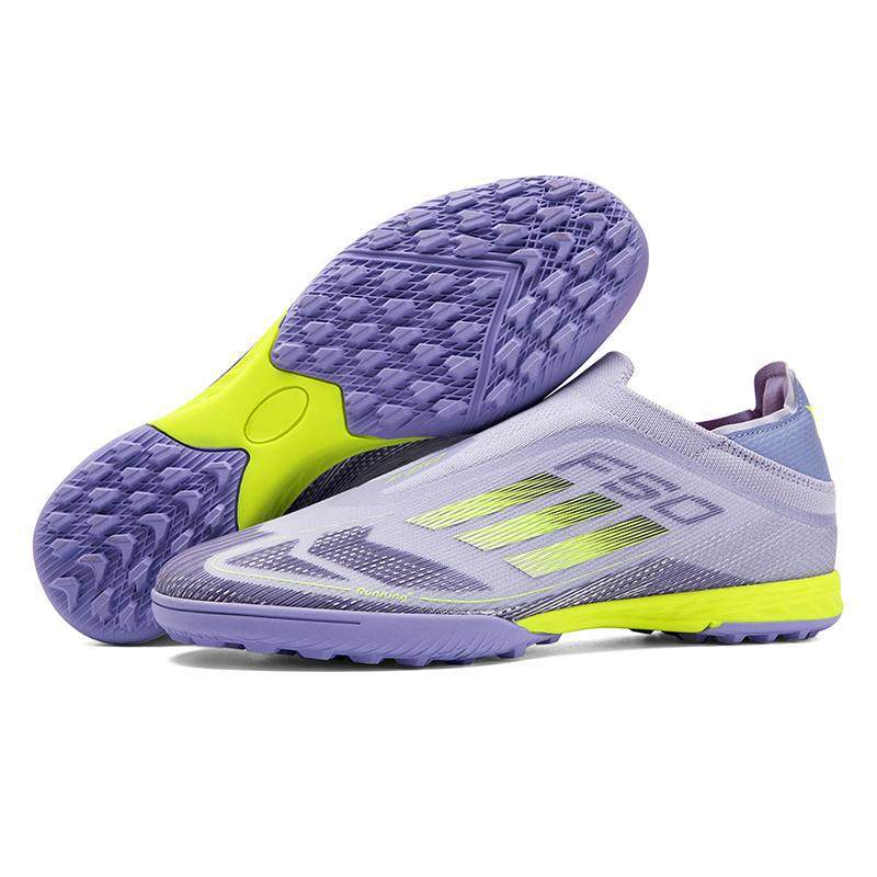 跨境F50无缝足球鞋男低帮青少年长钉学生人造草地儿童碎钉运动鞋