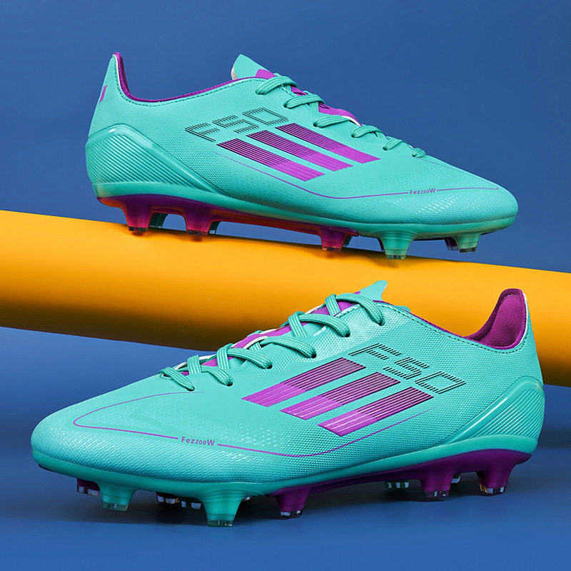 跨境新款儿童低帮足球鞋男青少年足球鞋学生女TF碎钉足球鞋AG长钉