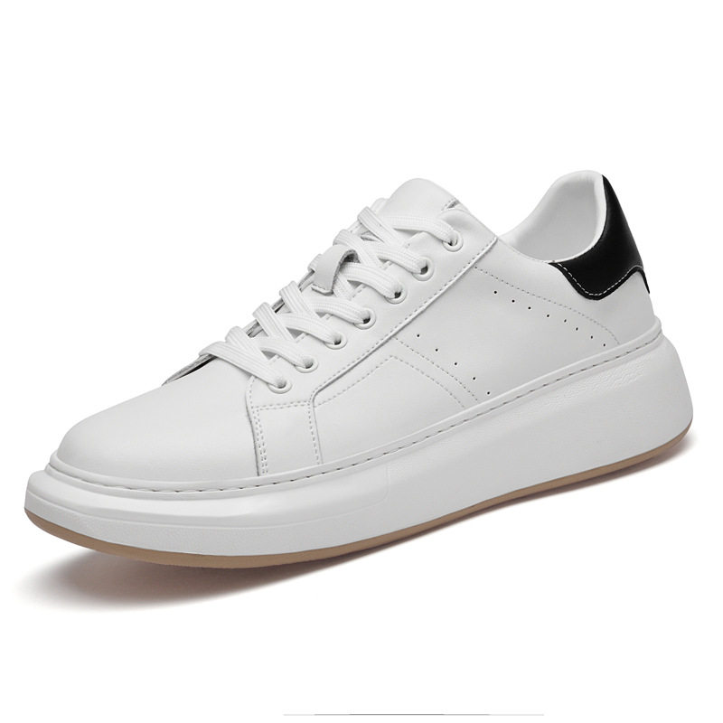 小白鞋男款真皮男鞋MD底超轻厚底增高运动板鞋潮流时尚百搭休闲鞋